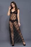 Lacy Flower Gown with Matching Top and Panty