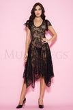 LACE DRAPE GOWN