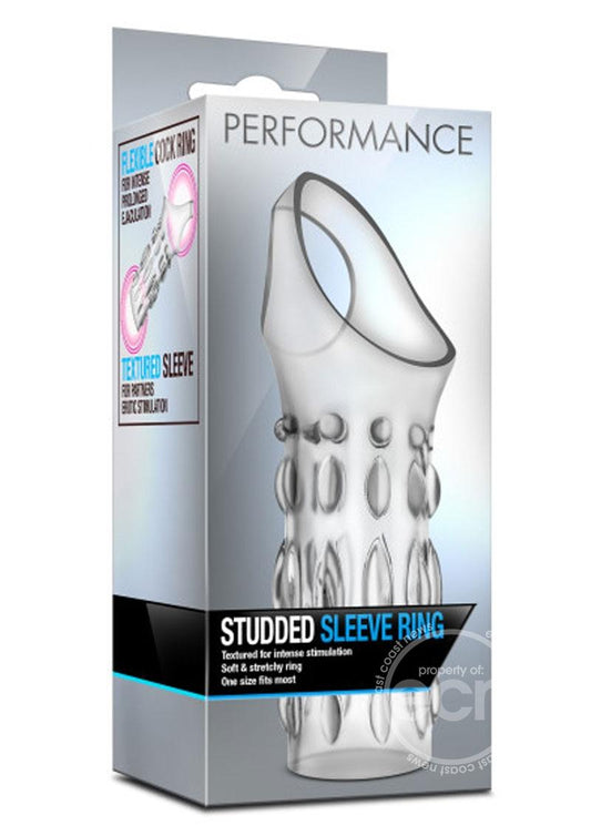 Performance Studded Penis Sleeve - Clear