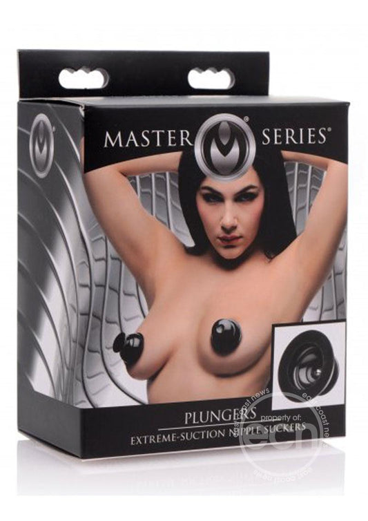 Master Series Plungers Silicone Nipple Suckers - Black