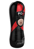 PDX Elite Vibrating Anal Masturbator with Bullet - Butt - Vanilla/Black