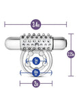 Stay Hard Vibrating Super Clitifier Cock Ring With Bullet - Clear