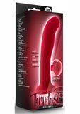 Temptasia Jezebel Silicone Dildo 6in with Heart-Shaped Suction Cup  - Crimson