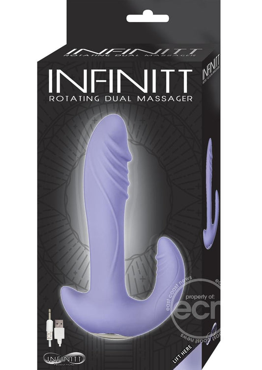 Infinitt Rotating Dual Massager Silicone Rechargeable Vibrator