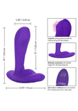 Pinpoint Pleaser Silicone Rechargeable P-Spot Vibrator with Remote Control - Purple