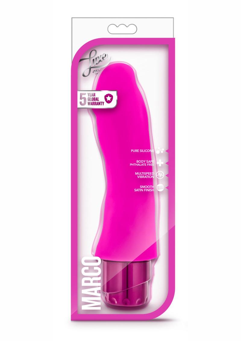 Luxe Marco Vibrating Silicone Dildo 7.75in