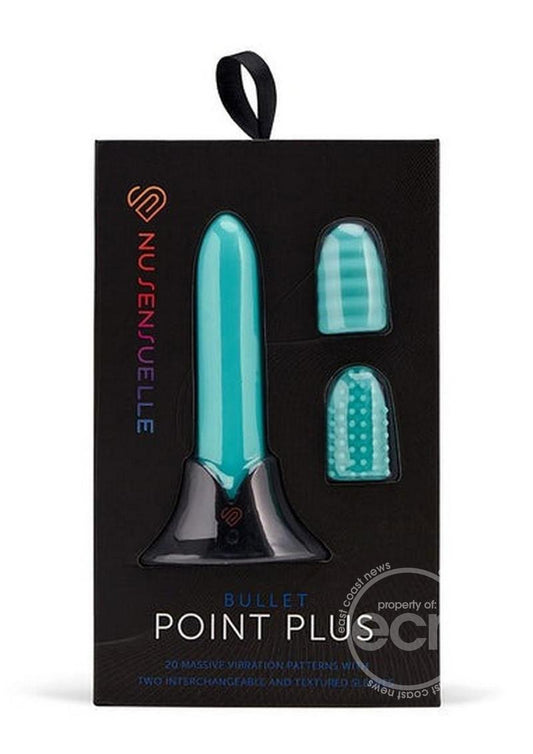 Nu Sensuelle Point Plus Rechargeable Silicone Bullet - Tiffany Blue