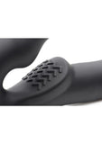 Strap U Evoke Super Charged Rechargeable Silicone Vibrating Strapless Strap On - Black