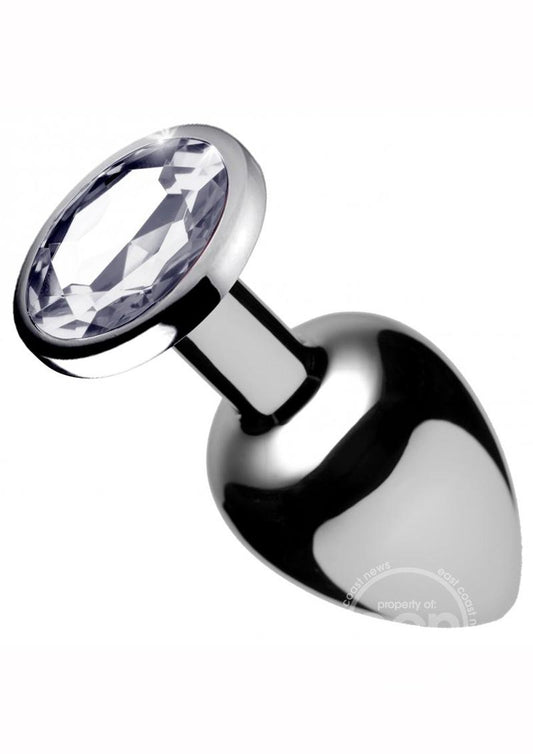 Booty Sparks Clear Gem Medium Anal Plug - Clear