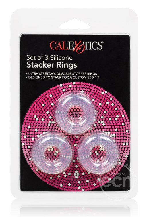 Stacker Rings Silicone Cock Rings 3 Piece - Clear