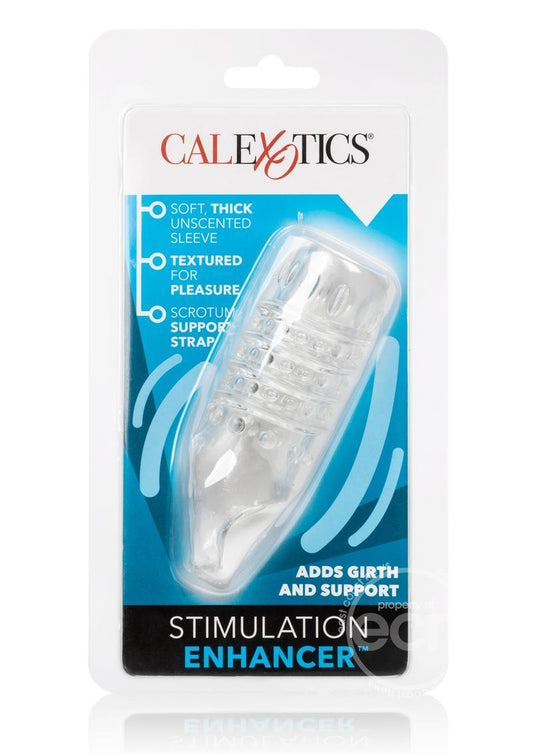 Stimulation Enhancer Textured Penis Sleeve 4.25in - Clear