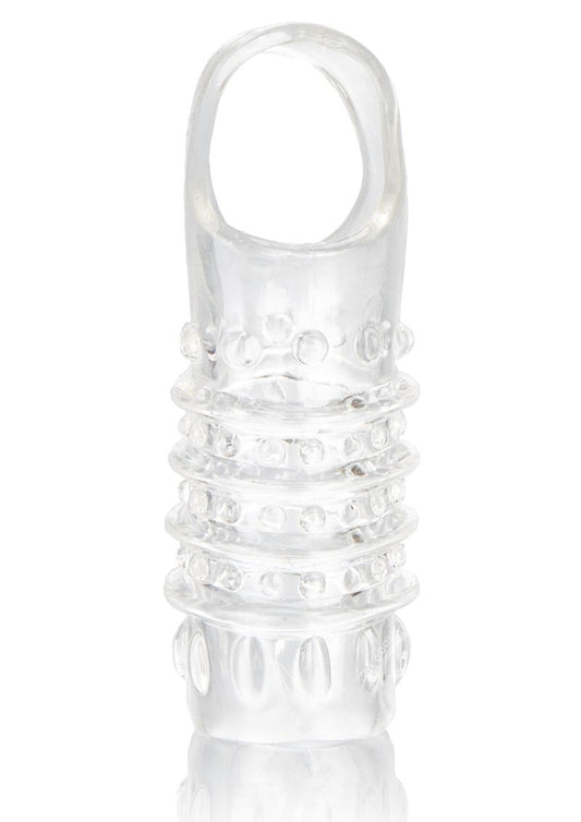 Stimulation Enhancer Textured Penis Sleeve 4.25in - Clear