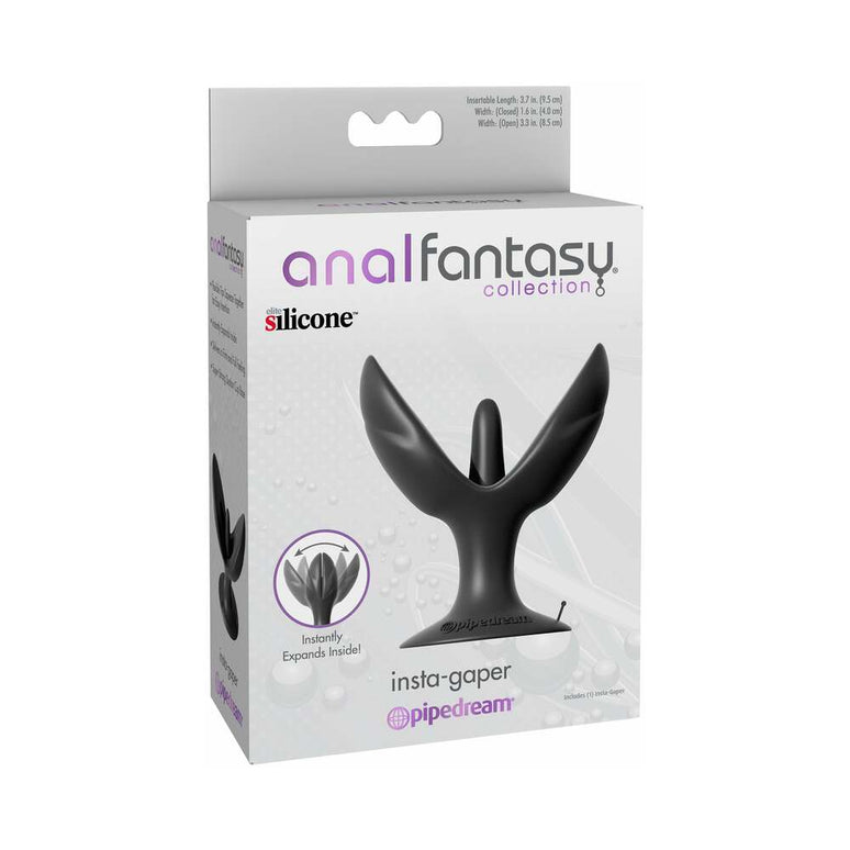 Pipedream Anal Fantasy Collection Silicone Insta-Gaper Expanding Plug Black