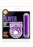 Play with Me The Player Vibrating Double Strap Cock Ring - Purple