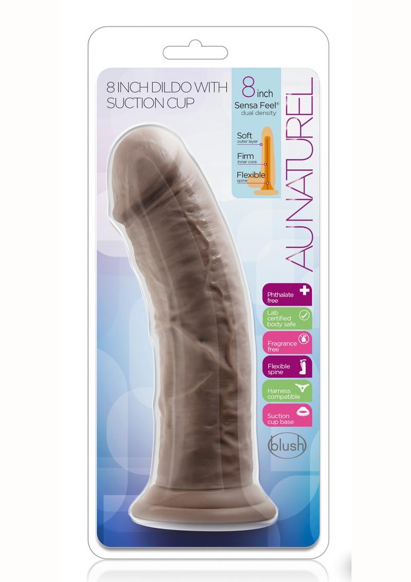 Blush Au Naturel 8 in. Posable Dual Density Dildo with Suction