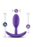 Luxe Wearable Vibra Slim Plug Silicone Butt Plug - Small