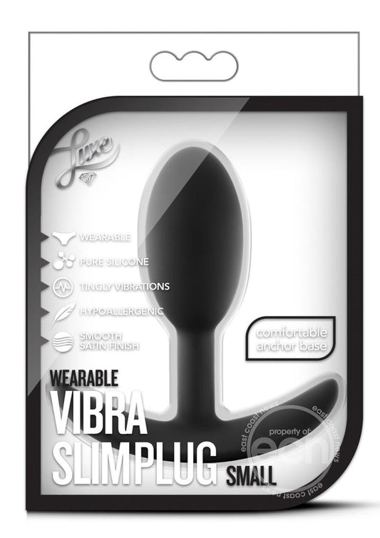 Luxe Wearable Vibra Slim Plug Silicone Butt Plug - Small