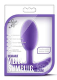 Luxe Wearable Vibra Slim Plug Silicone Butt Plug - Medium