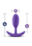 Luxe Wearable Vibra Slim Plug Silicone Butt Plug - Medium