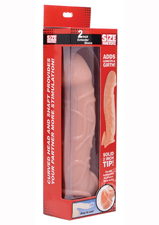 Size Matters Penis Extender Sleeve 2in - Vanilla