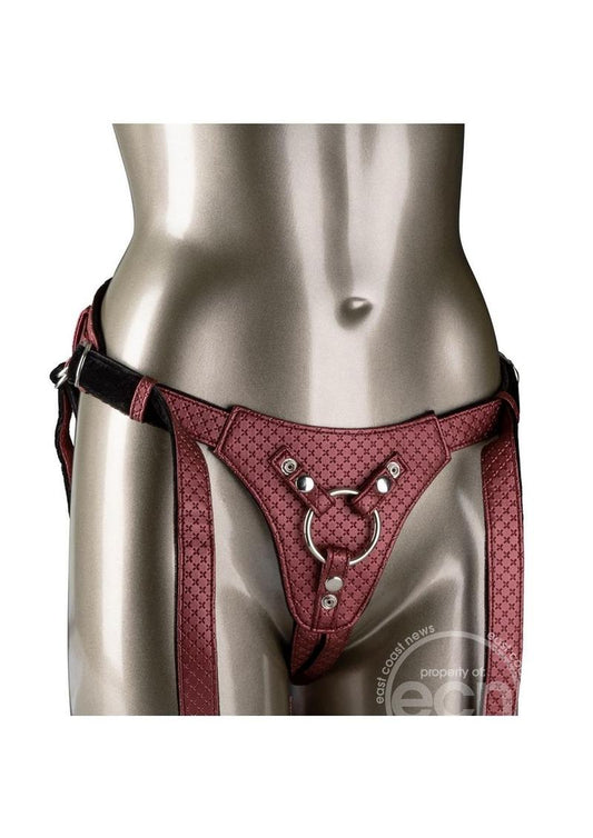 Her Royal Harness The Regal Queen Adjustable Harness - Red