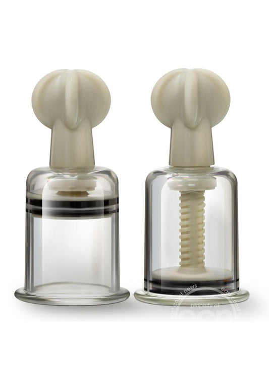 Temptasia Clit and Nipple Large Twist Suckers (set of 2) - Clear