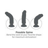 Pipedream King Cock 9 in. Vibrating Cock Poseable Dildo With Suction Cup Beige