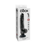 Pipedream King Cock 9 in. Vibrating Cock With Balls Poseable Suction Cup Dildo