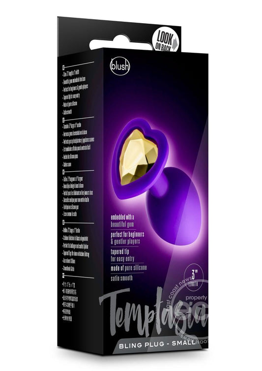 Temptasia Bling Plug Silicone Butt Plug - Purple