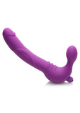 Strap U Royal Revolver Vibrating Silicone Strapless Strap On - Purple