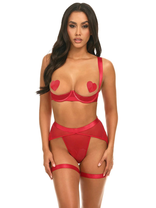 Mimi Hearts Open Cup Bra Set