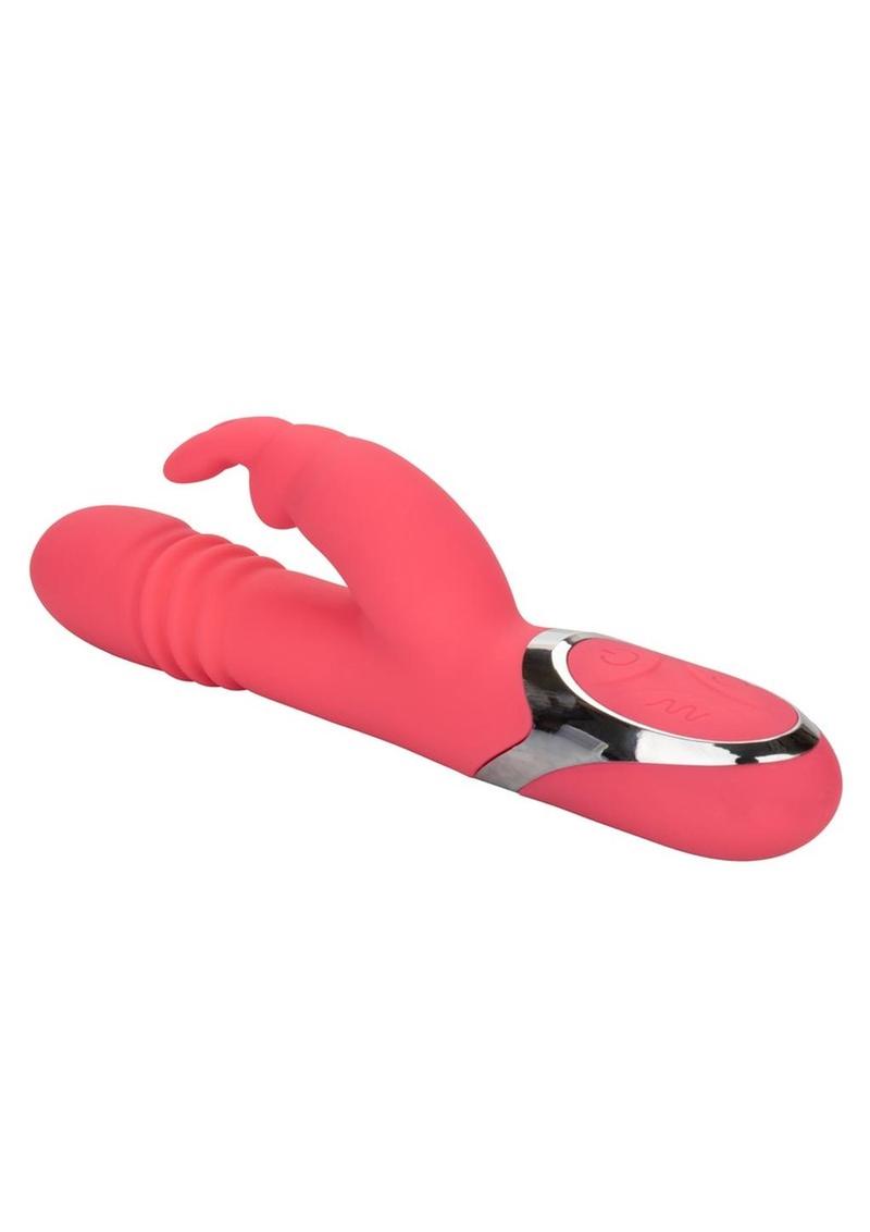 Enchanted Exciter Rechargeable Silicone Thrusting Rabbit Vibrator - Pink