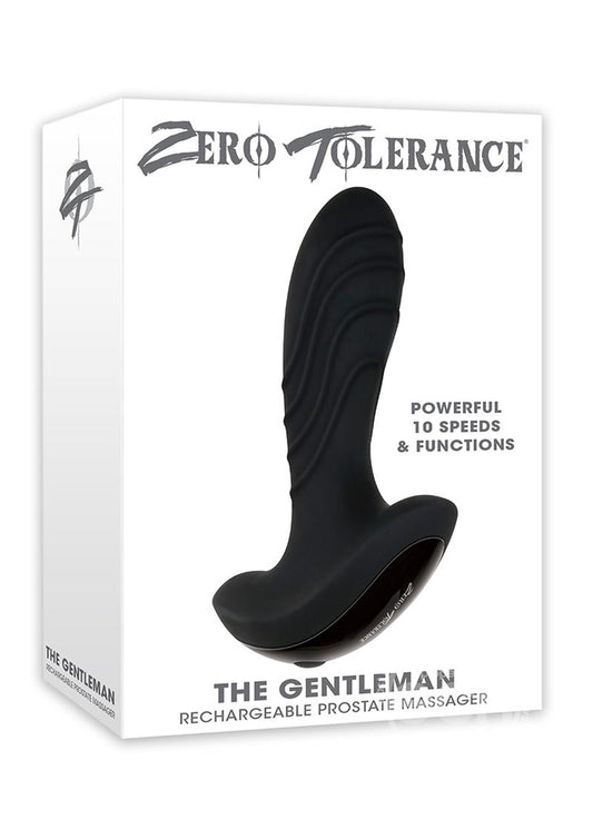 Zero Tolerance The Gentleman Rechargeable Silicone Vibrating Prostate Massager - Black