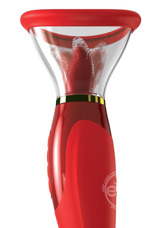 Fantasy For Her Her Ultimate Pleasure 24K Gold Luxury Edition Silicone Vibrating Multi-Speed USB Rechargeable Clit Stimulator Waterproof - Red