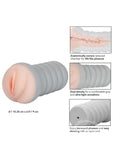 Ribbed Gripper Dual Density Textured Masturbator - Pussy - Vanilla