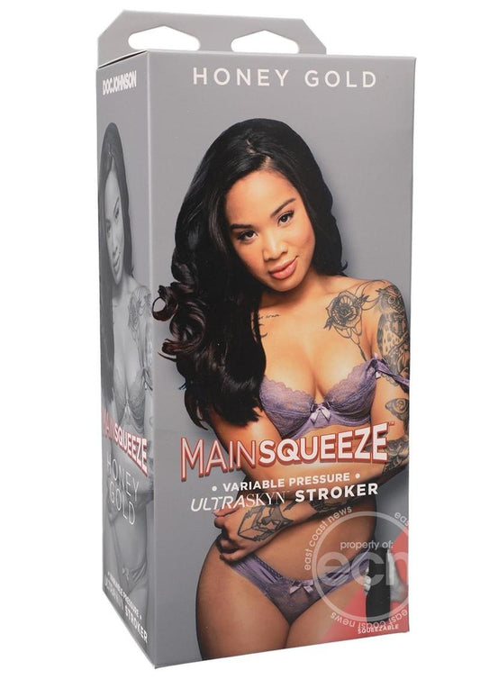 Main Squeeze Honey Gold Ultraskyn Masturbator - Pussy - Caramel