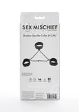 Sex & Mischief Shadow Sparkle Collar & Cuff Set - Black