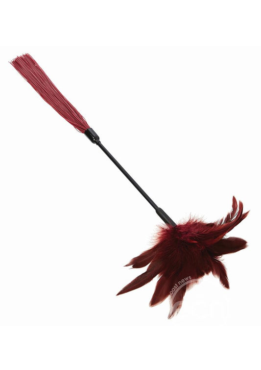 Sex & Mischief Enchanted Feather Tickler - Black/Red