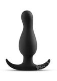 Anal Adventures Platinum Curve Silicone Butt Plug - Black