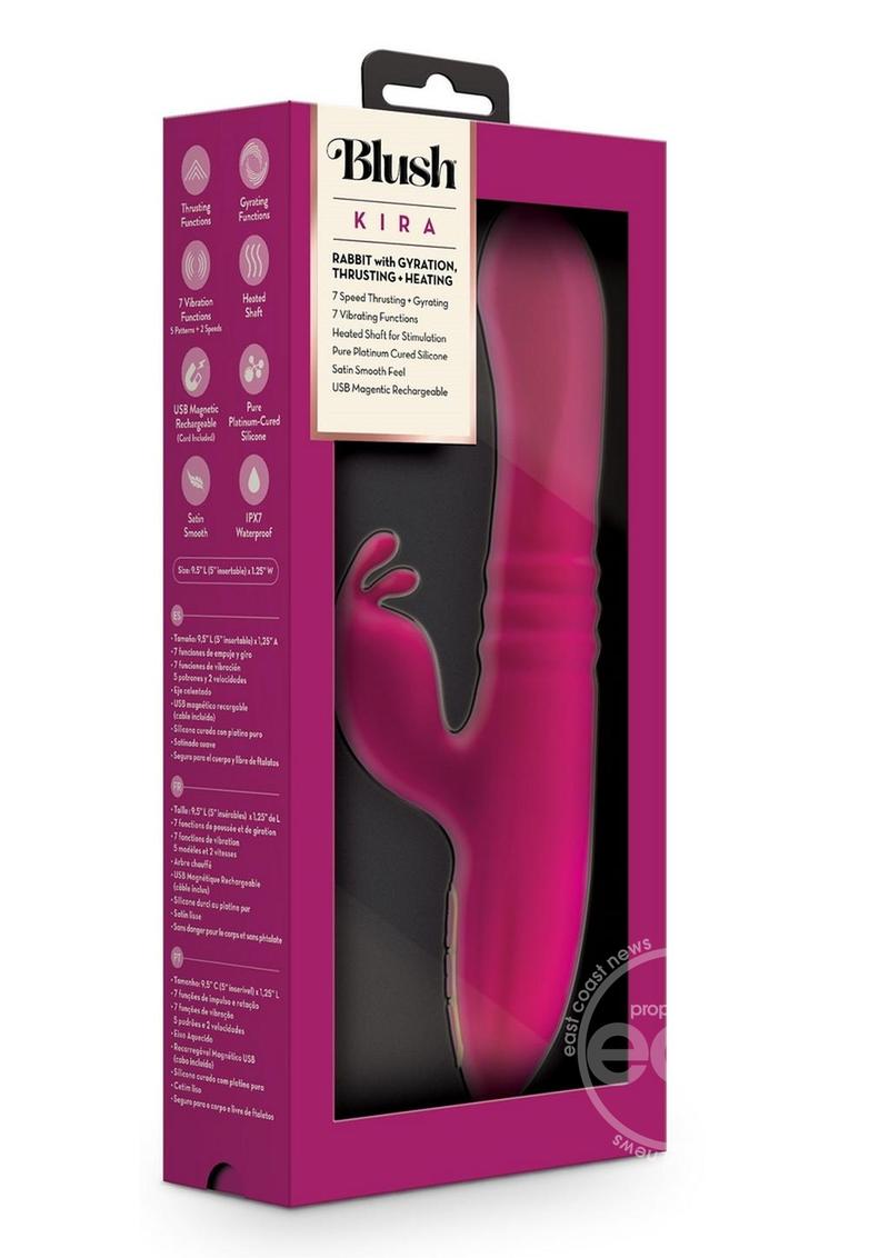 Blush Kira Rechargeable Silicone Rabbit Vibrator - Velvet Pink