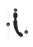 Blush Gia Rechargeable Silicone Massage Wand - Black