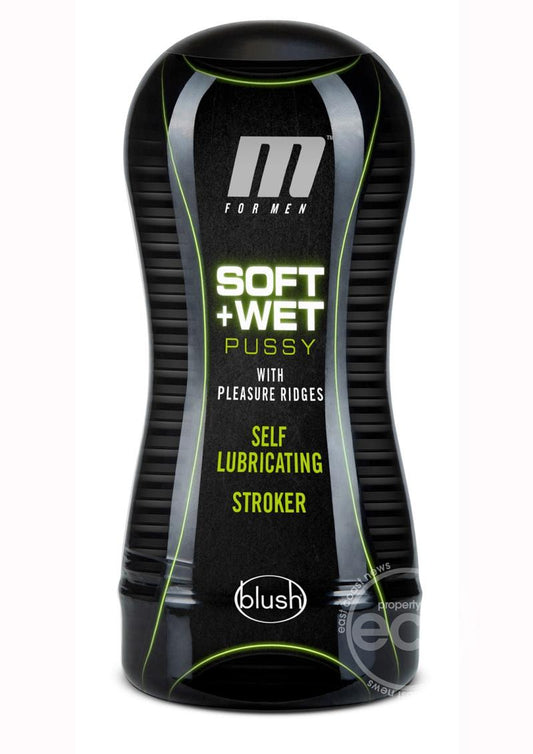 M for Men Soft & Wet Self Lubricating Masturbator Cup Ridge - Pussy - Vanilla