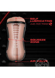 M for Men Soft & Wet Self Lubricating Masturbator Cup Ridge/Orb - Pussy - Vanilla