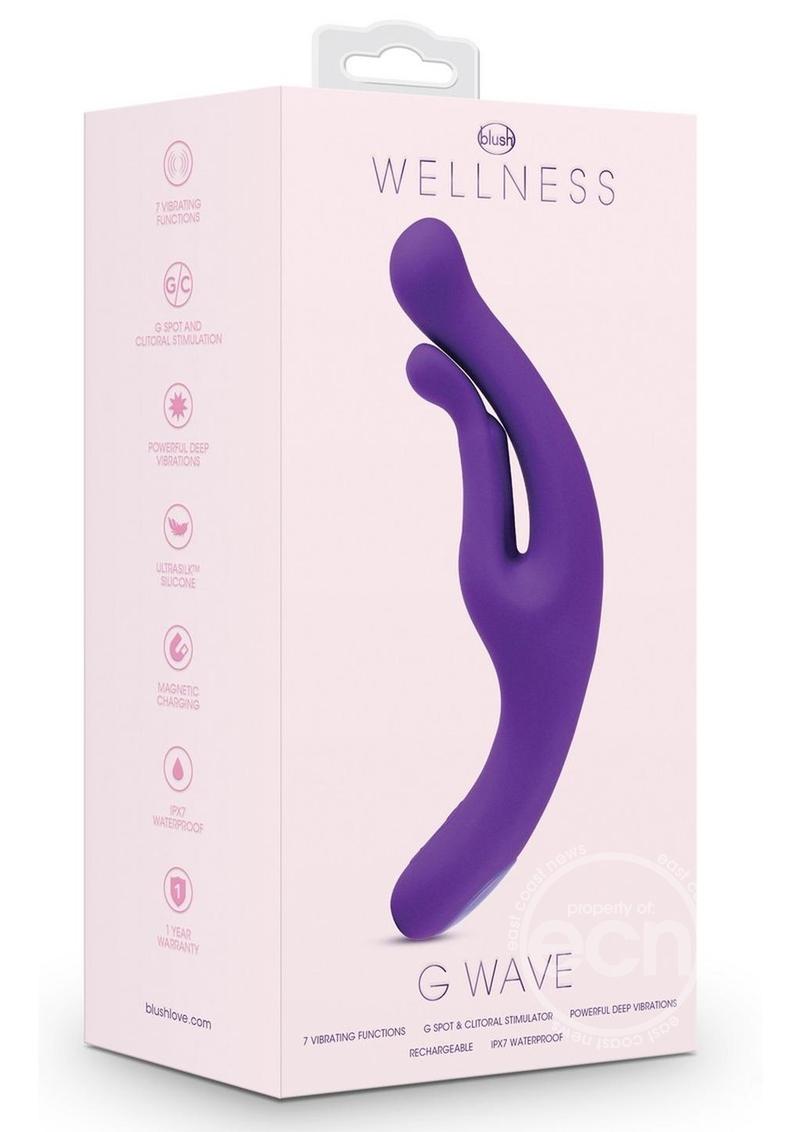 Wellness G Wave Rechargeable Silicone G-Spot Vibrator - Purple