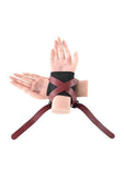 Sex & Mischief Ex's & Oh's Cross Cuffs - Red/Black