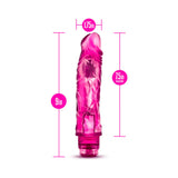 Blush Glow Dicks The Drop Realistic 8.5 in. Vibrating Dildo Pink