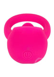 Silicone Vibrating Teasing Tongue Enhancer Cock Ring - Pink