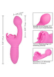 Butterfly Kiss Rechargeable Silicone Dual Vibrator - Blue