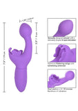 Butterfly Kiss Rechargeable Silicone Dual Vibrator - Blue