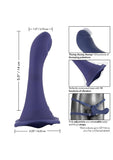 Her Royal Harness ME2 Thumper Strap-On with Silicone Rechargeable Dildo - Blue